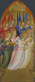Jacopo di Cione and workshop Seraphim, Cherubim and Adoring Angels A4 Photo Print
