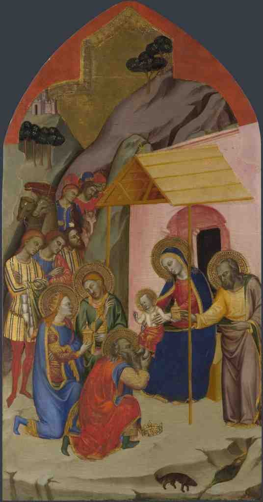 Jacopo di Cione and workshop The Adoration of the Kings A4 Photo Print