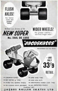 Jacoskates Roller Skates Vintage Retro Advert Poster A4 Photo Print