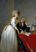 Jacques Louis David Portrait Of Monsieur Lavoisier And His Wife crop A4 Photo Print