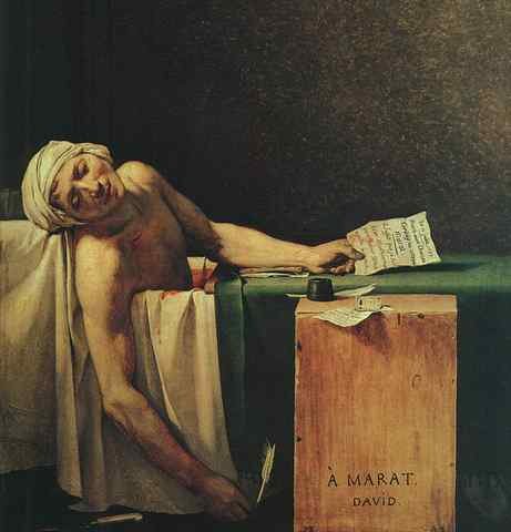 Jacques Louis David The Death Of Marat A4 Photo Print
