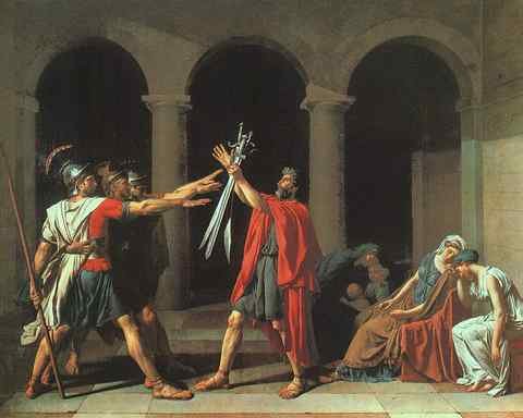 Jacques Louis David The Oath Of The Horatii A4 Photo Print