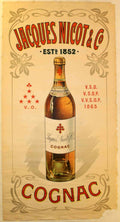 Jacques Nicot Cognac Vintage Retro Advert Poster A4 Photo Print