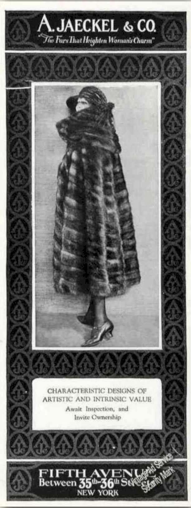 Jaeckel Fur Wrap Vintage Retro Advert Ads A4 Photo Print