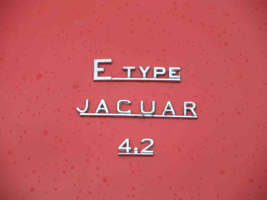 Jaguar E Type red 4.2 Boot Bonnet 2465 Grille A4 Photo Print