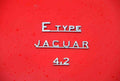 Jaguar E Type red 42 Boot Bonnet 2465 Grille Real A4 Photo Print 2