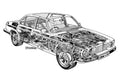 Jaguar XJ12 1973 2048x1390 cutaway A4 Photo Print
