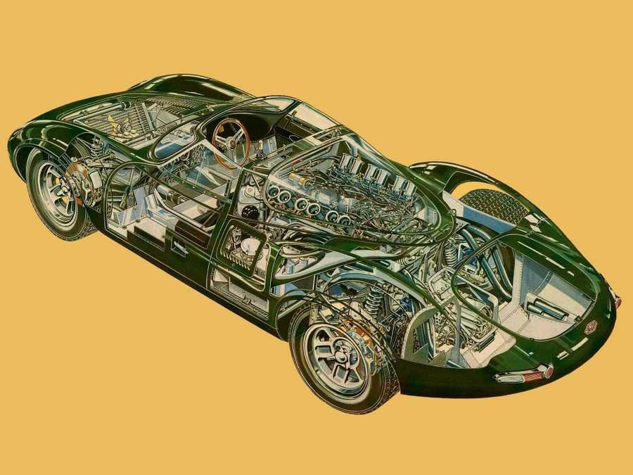 Jaguar XJ13 cutaway A4 Photo Print