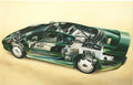 Jaguar XJ220 cutaway A4 Photo Print