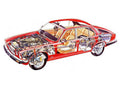 Jaguar XJ6 cutaway A4 Photo Print