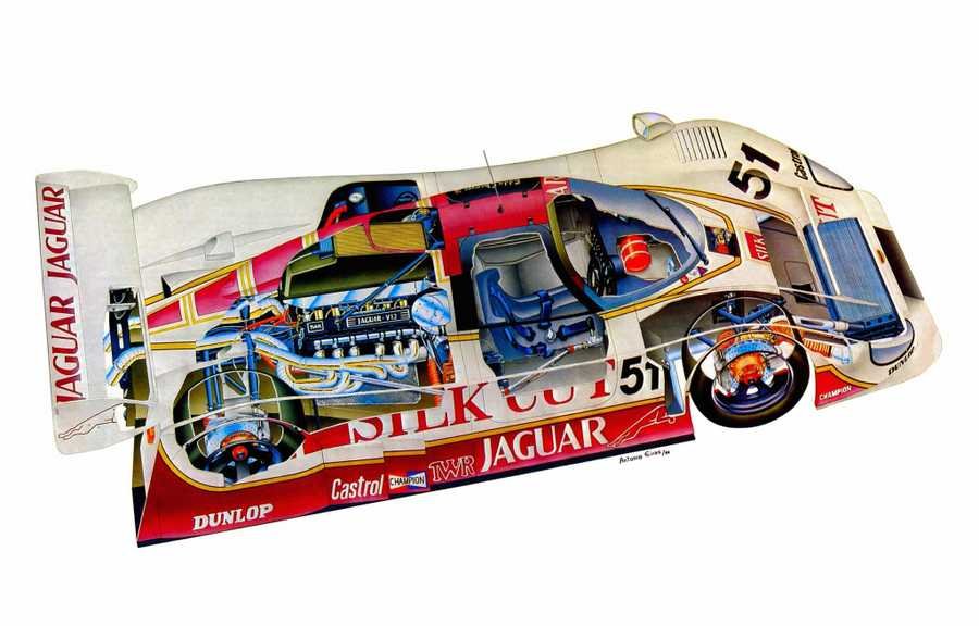 Jaguar XJR6 1985 2048x1311 cutaway A4 Photo Print