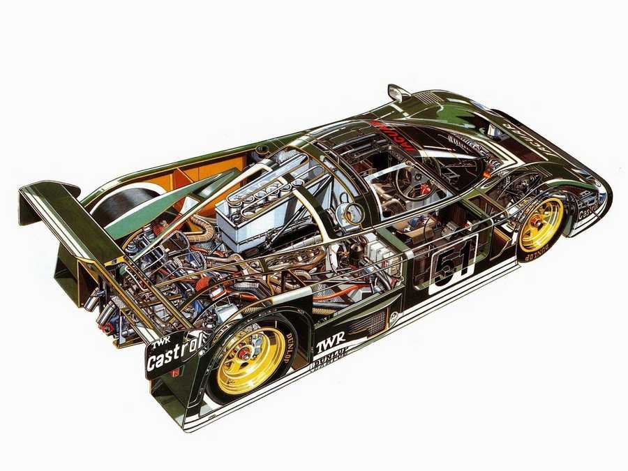 Jaguar XJR6 cutaway A4 Photo Print
