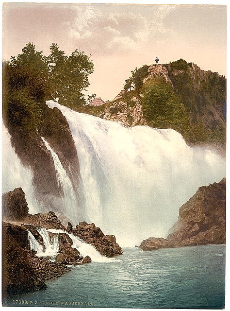 Jajce a waterfall Bosnia Vintage A4 Photo Print