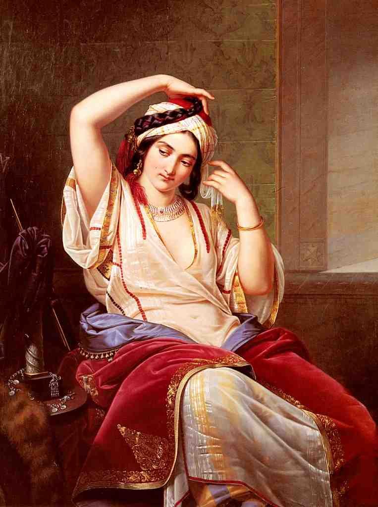 Jakobs Paul Emil A Harem Beauty At Her Toilette Art A4 Photo Print