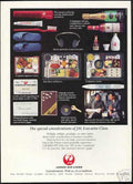 Jal Executive Class Vintage Retro Advert Ads A4 Photo Print