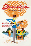 Jamaica Ukulele Beach Vintage Retro Advert Poster A4 Photo Print 2