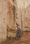 James Charles at the well anacapri Art A4 Photo Print