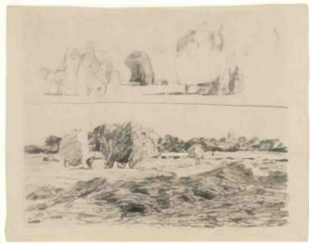 James Charles in the hayfield two studies 1876 Art A4 Photo Print