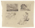 James Charles studies of landscapes and figures 1902 Art A4 Photo Print