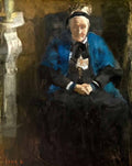 James Ensor old lady with blue shawl the artist s grandmother 1881 Art A4 Photo Print UK