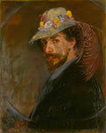 James Ensor self portrait with flowered hat 1883 Art A4 Photo Print UK