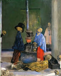 James Ensor skeletons trying to warm themselves 1889 Art A4 Photo Print UK