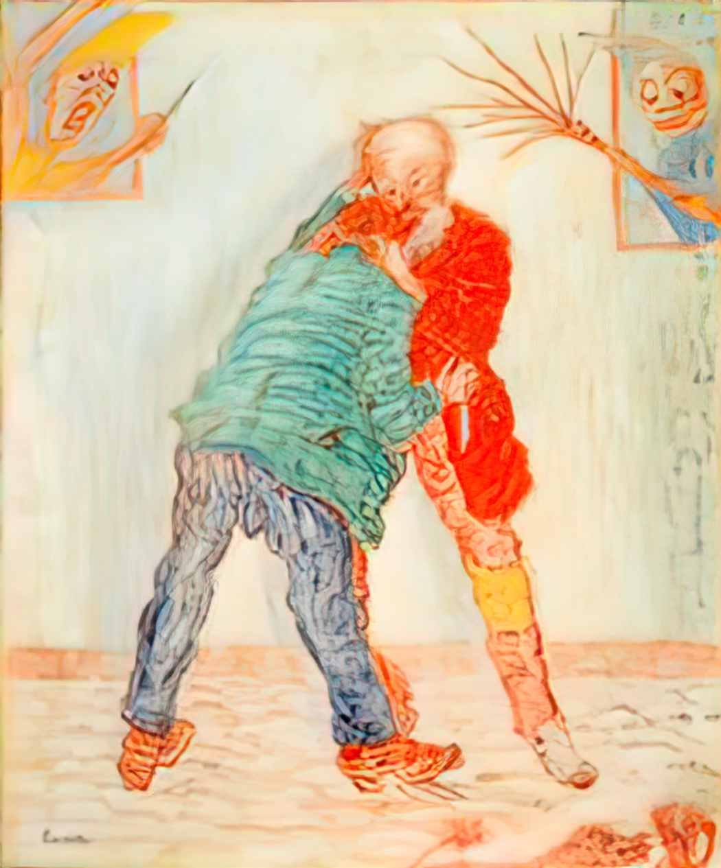 James Ensor the fight 1925 Art A4 Photo Print UK