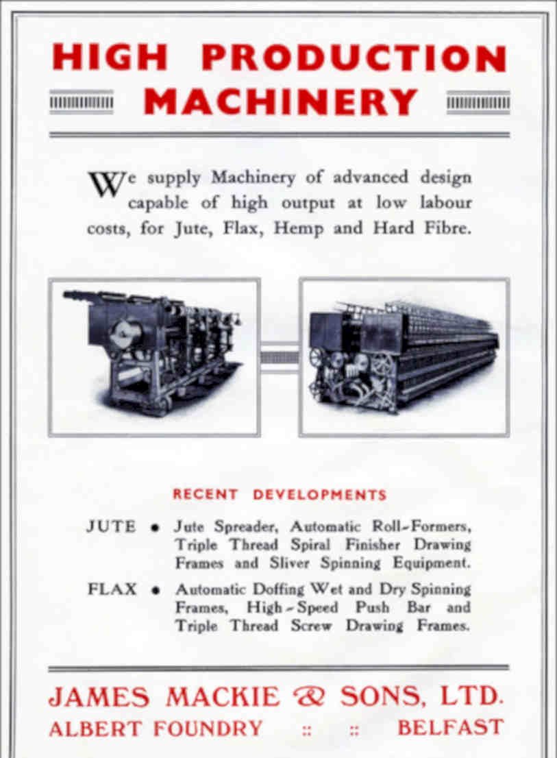 James Mackie Machines Vintage Retro Advert Poster A4 Photo Print