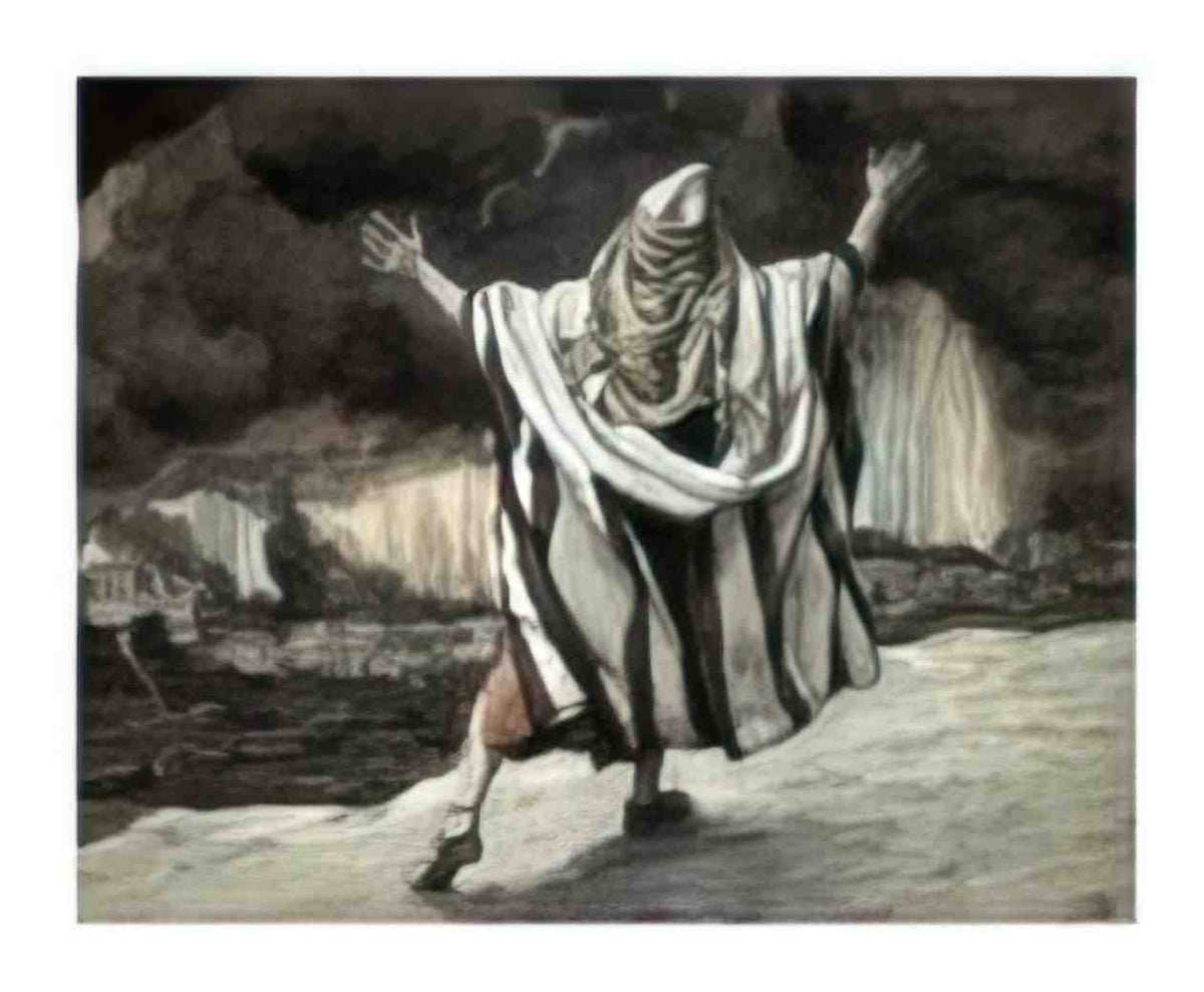 James Tissot abraham sees sodom in flames Art A4 Photo Print