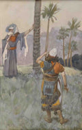 James Tissot deborah beneath the palm tree Art A4 Photo Print