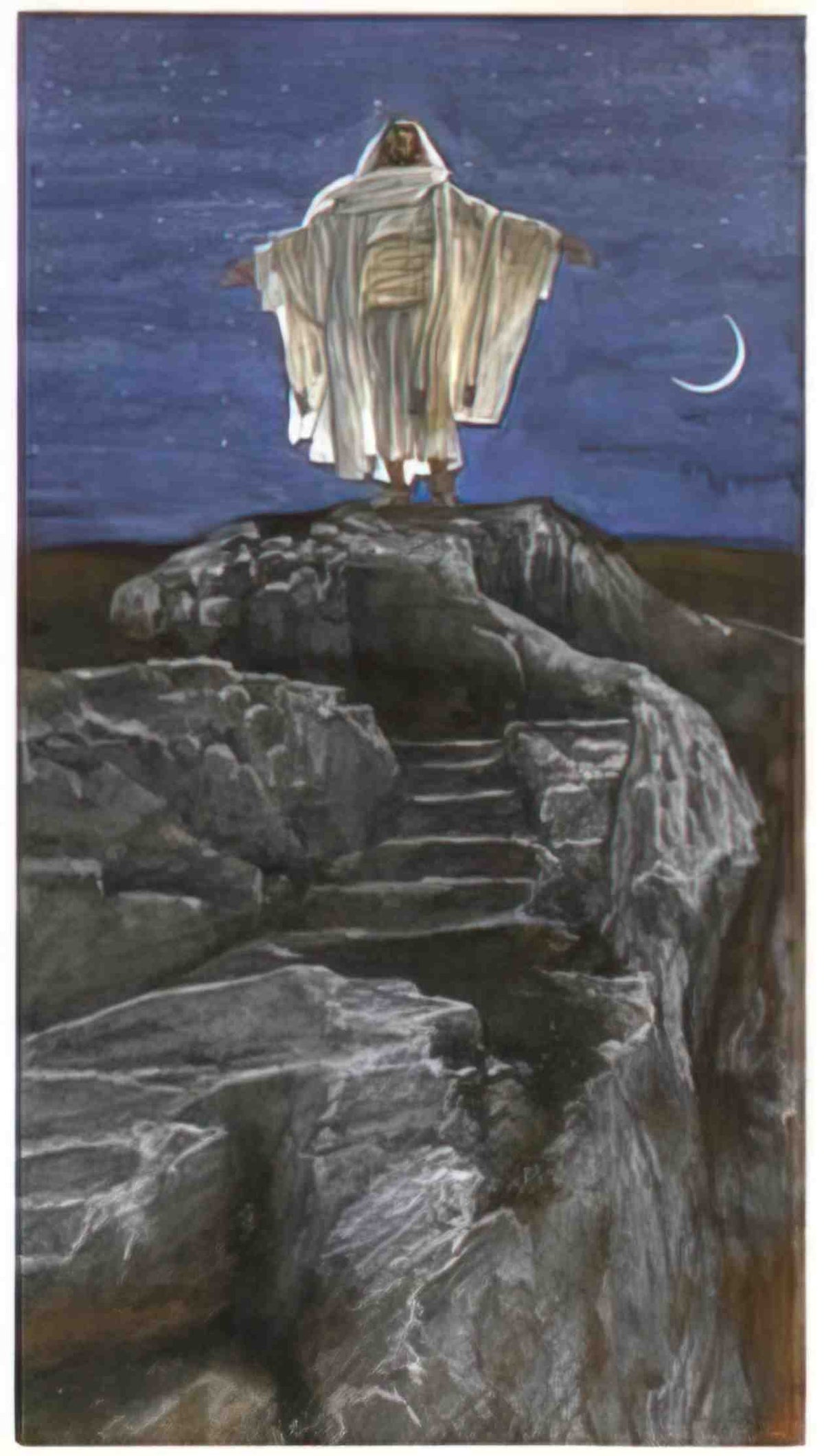 James Tissot jesus goes up alone onto a mountain to pray 1894 Art A4 Photo Print