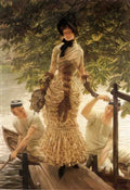 James Tissot on the thames Art A4 Photo Print