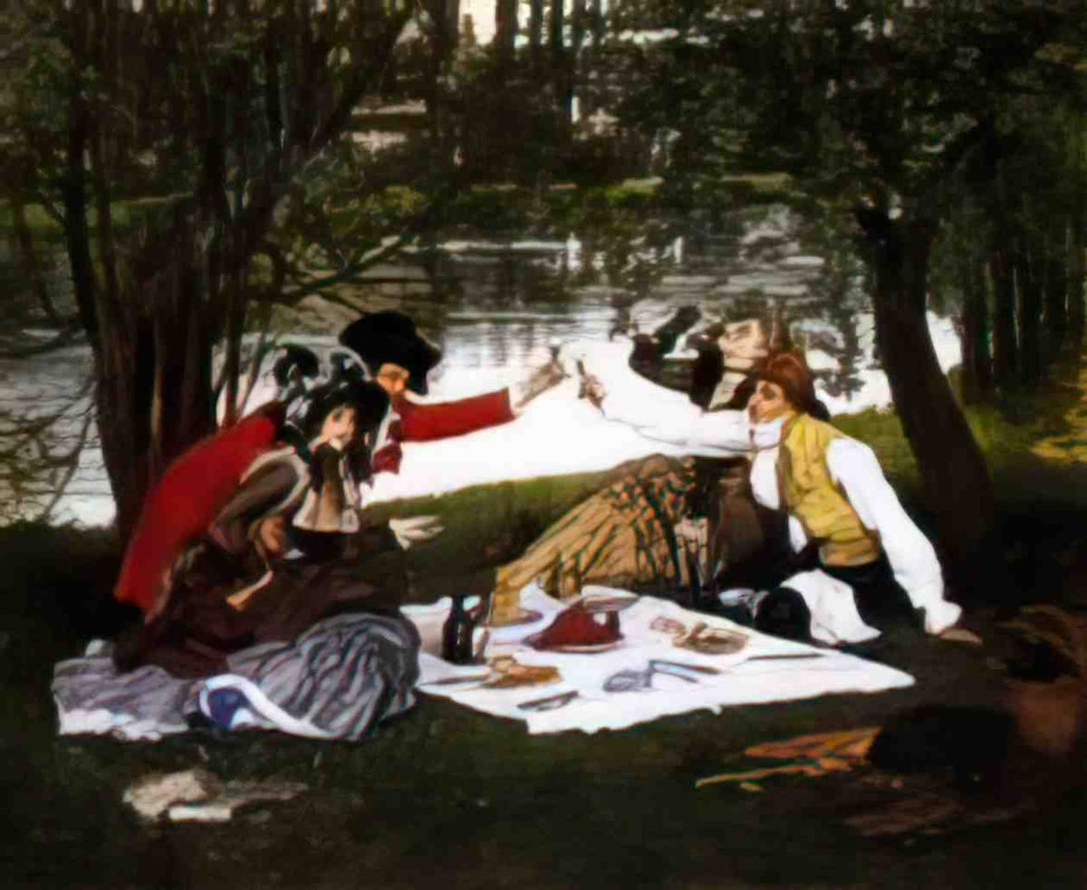 James Tissot partie carree 1870 Art A4 Photo Print
