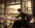 James Tissot room overlooking the harbour Art A4 Photo Print