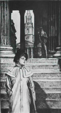 James Tissot the portico of the national gallery london Art A4 Photo Print