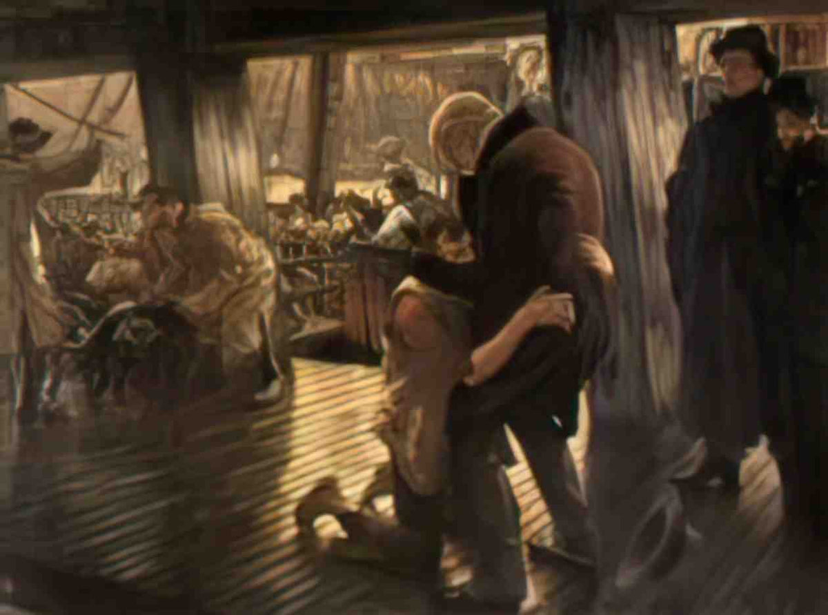 James Tissot the prodigal son in modern life the return Art A4 Photo Print