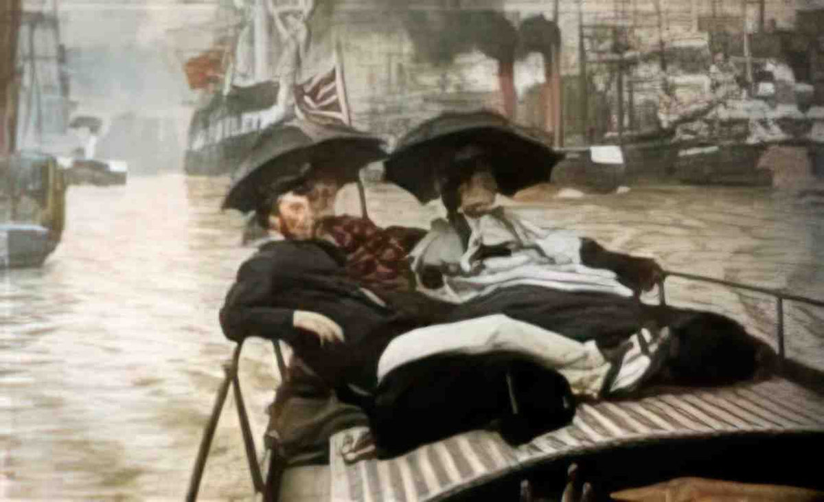 James Tissot the thames 1876 Art A4 Photo Print