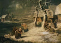 James Ward peasants snowballing Art A4 Photo Print