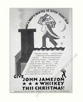 Jameson Christmas Whiskey Vintage Retro Advert Poster A4 Photo Print
