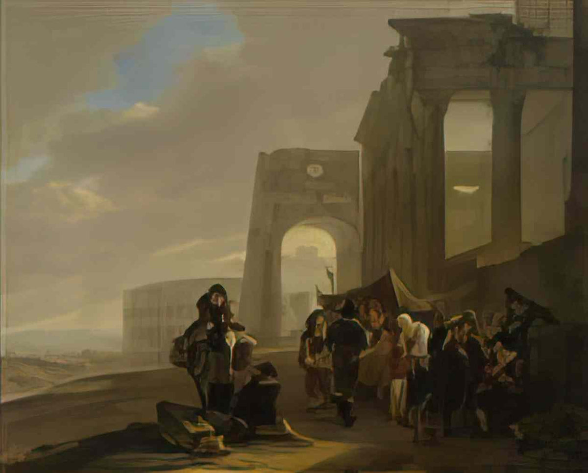 Jan Dirksz Both volkssc ne tussen romeinse ru nes 1652.jpeg! Art A4 Photo Print