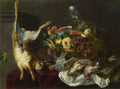 Jan Fyt A Still Life with Fruit, Dead Game and a Parrot A4 Photo Print