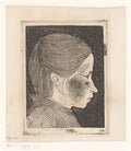 Jan Mankes hoofd van een meisje rp p 1979 241 Art A4 Photo Print UK