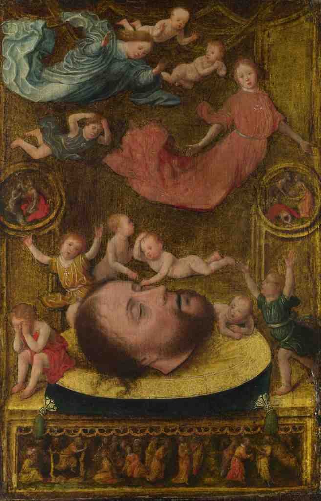Jan Mostaert The Head of Saint John the Baptist A4 Photo Print