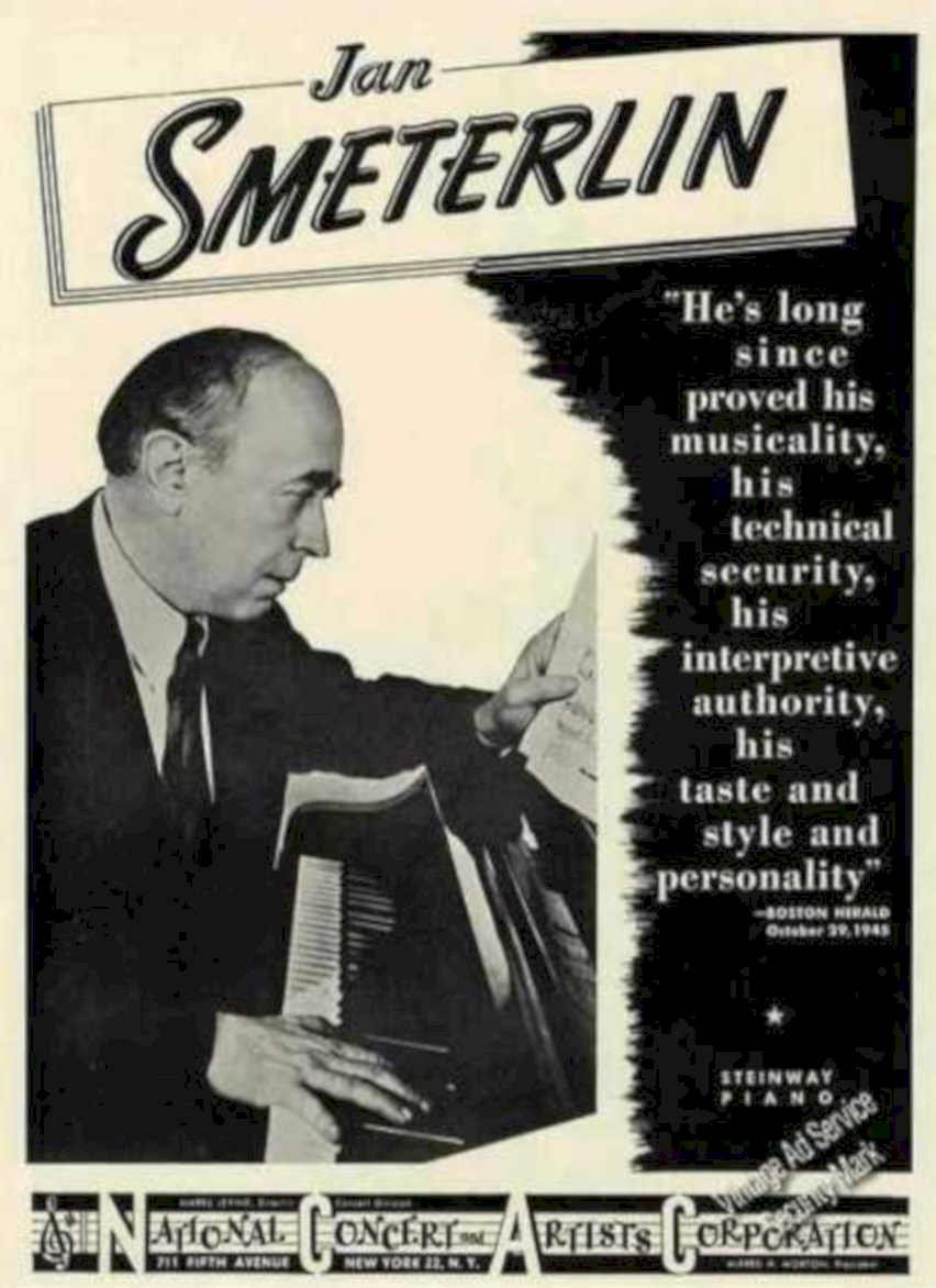 Jan Smeterlin Steinway Vintage Retro Advert Ads A4 Photo Print