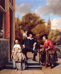Jan Steen A Burgher of Delft and His Daughter A4 Photo Print
