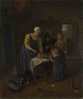 Jan Steen A Peasant Family At Meal Time (Grace Before Meat) A4 Photo Print