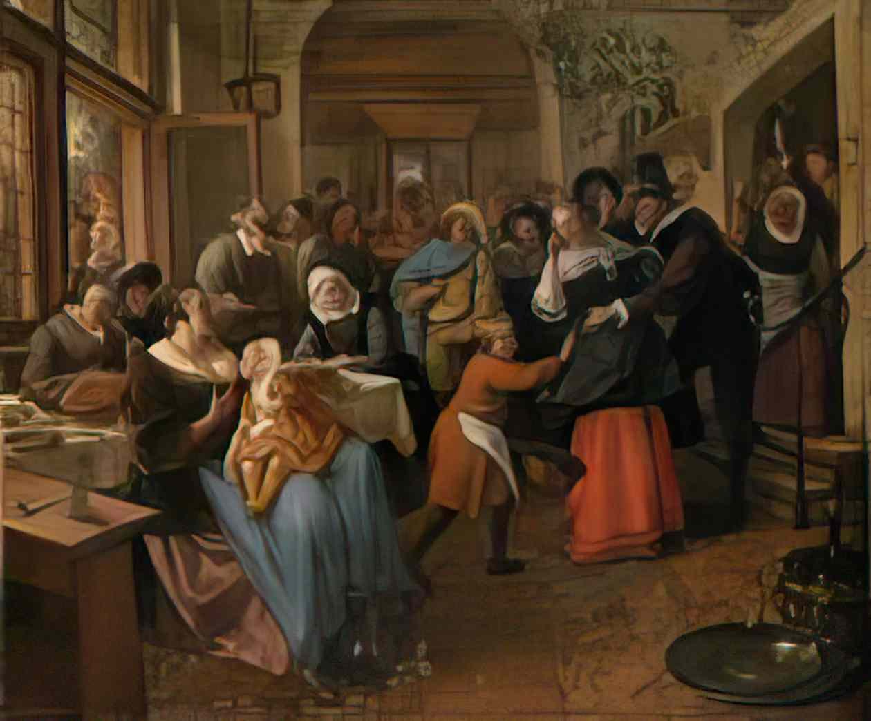 Jan Dirksz Both feast and merrymaking near the spanish embassy in rom Art A4 Photo Print