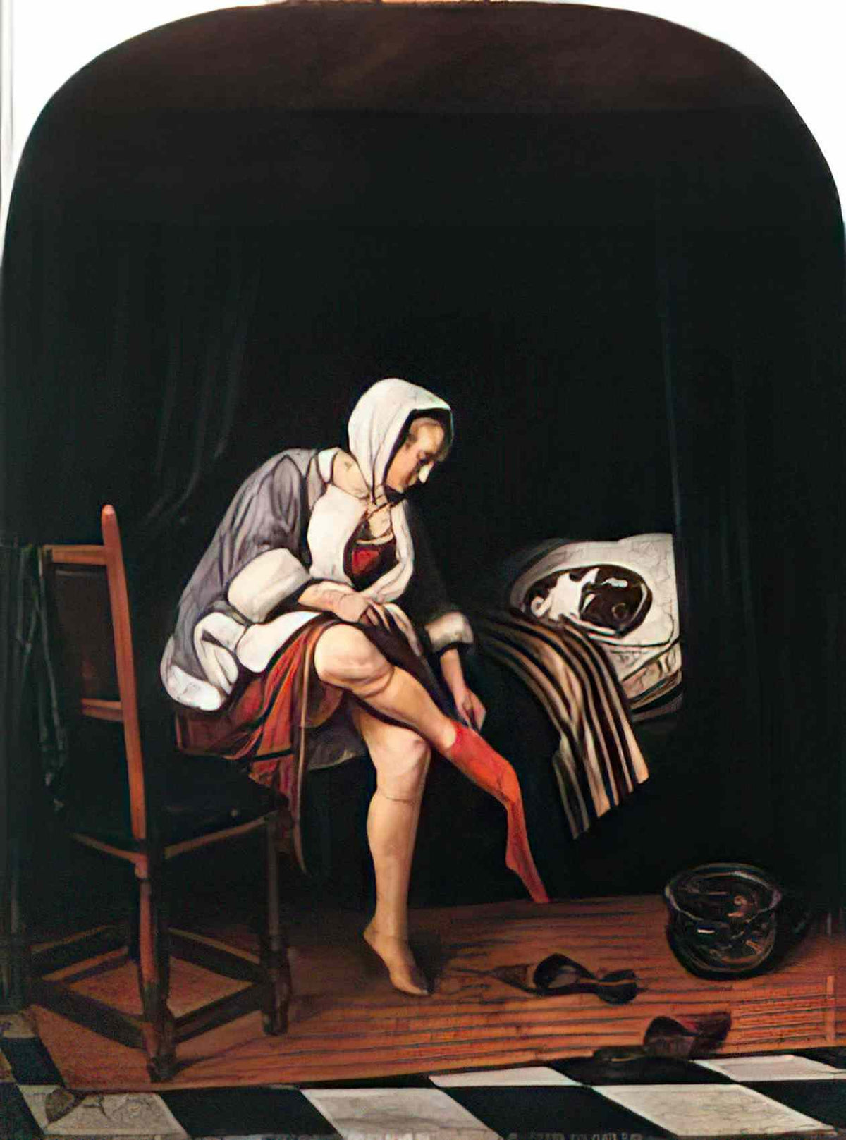 Jan Steen morning toilet 1665 Art A4 Photo Print