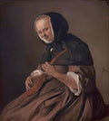 Jan Steen woman playing the sistrum Art A4 Photo Print