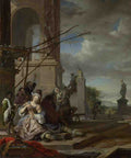 Jan Weenix An Italian Courtyard A4 Photo Print